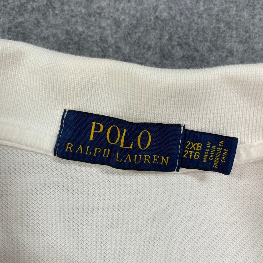 Polo Ralph Lauren Mens Polo Shirt 2XB White Short Sleeve - Picture 5 of 13